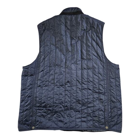 HAGGAR Heritage Collection Men's Vest Full Zipper & Button Poly Fill NAVY 2XL - Picture 2 of 5
